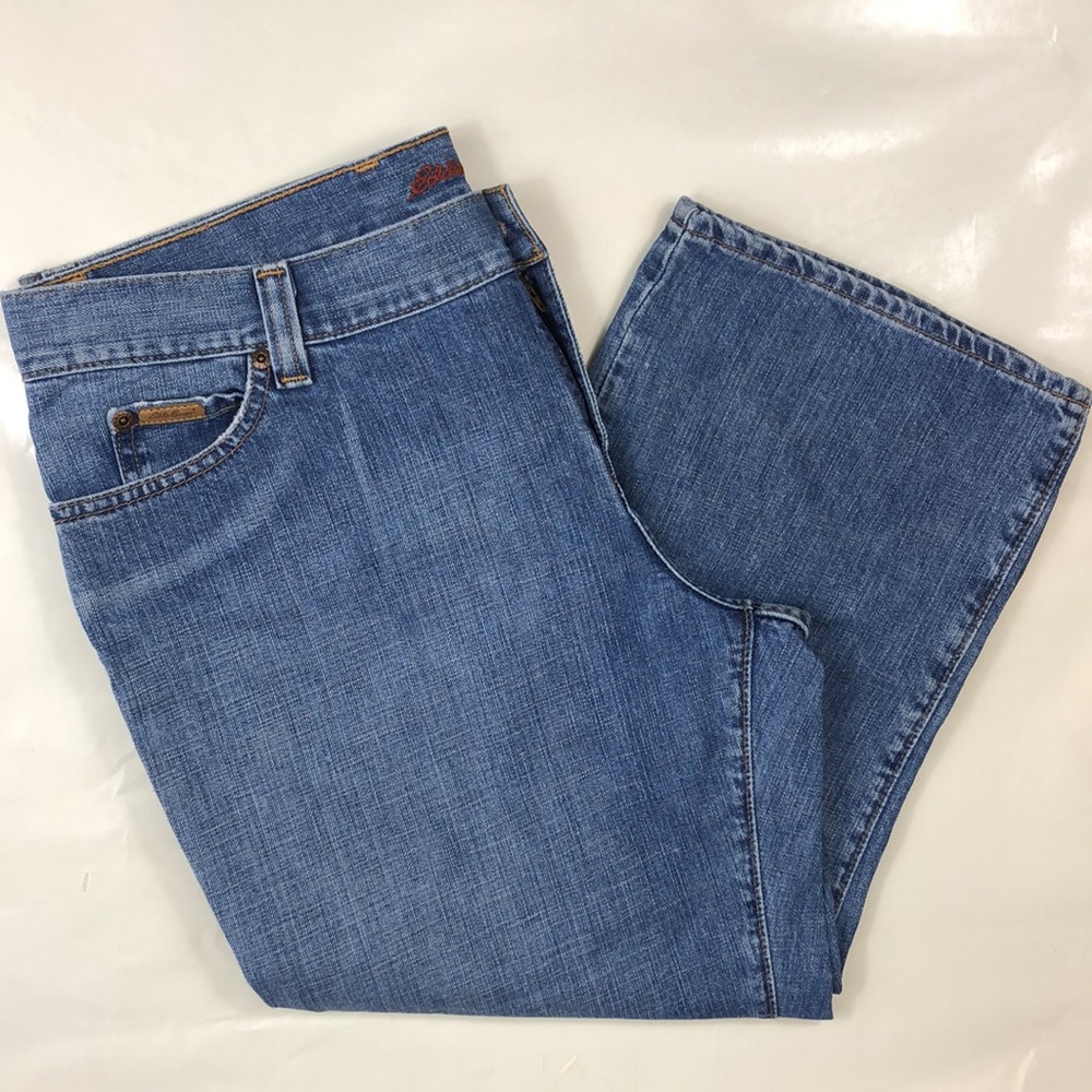 Eddie Bauer Wide Leg High Rise Cotton Cropped
